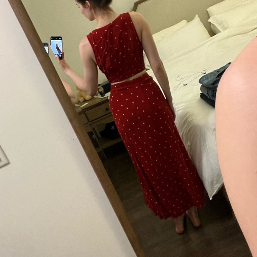 Vintage Style Red Polka Dot Skirt Set - Picture 14 of 14